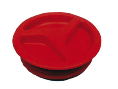Red inlet cap Ø150mm