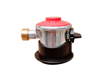 Gas adapter outlet with non-return valve