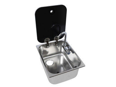 Sink with faucet 352x322mm