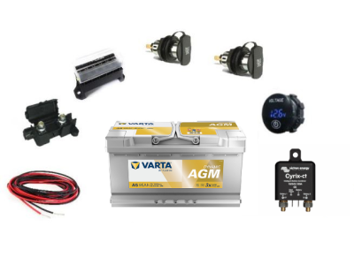 Kit d'installation de deuxième batterie VARTA 95Ah AGM avec relais automatique VICTRON