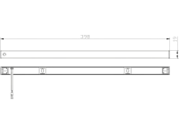 Barra led 40cm, táctil 12V/5 w, fija